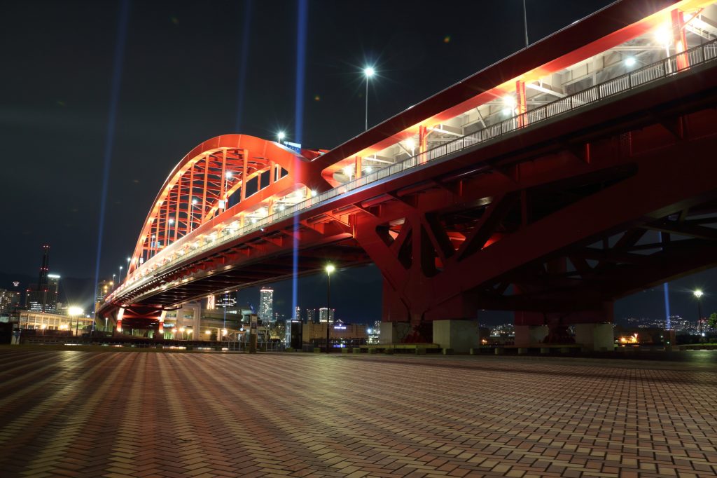 神戸大橋 夜景 ライトアップ