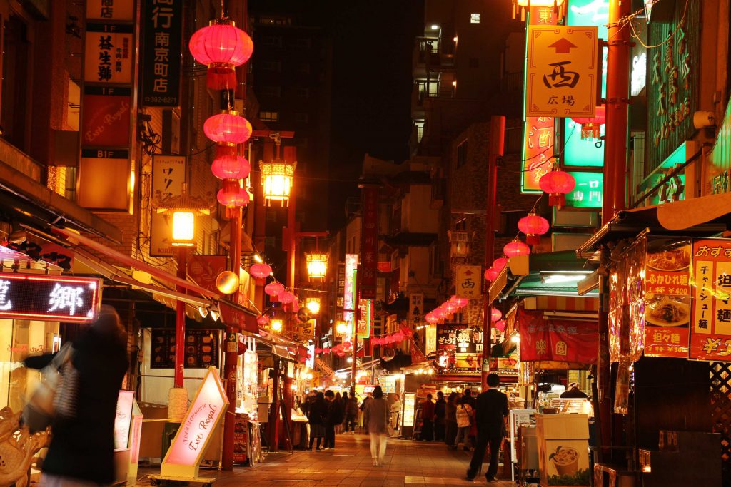 南京町ランタンフェアの夜景