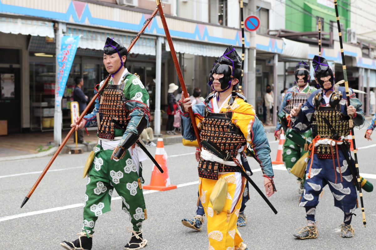 Musha Gyoretsu (Samurais Procession Festival)、MINATOGAWA JINJA