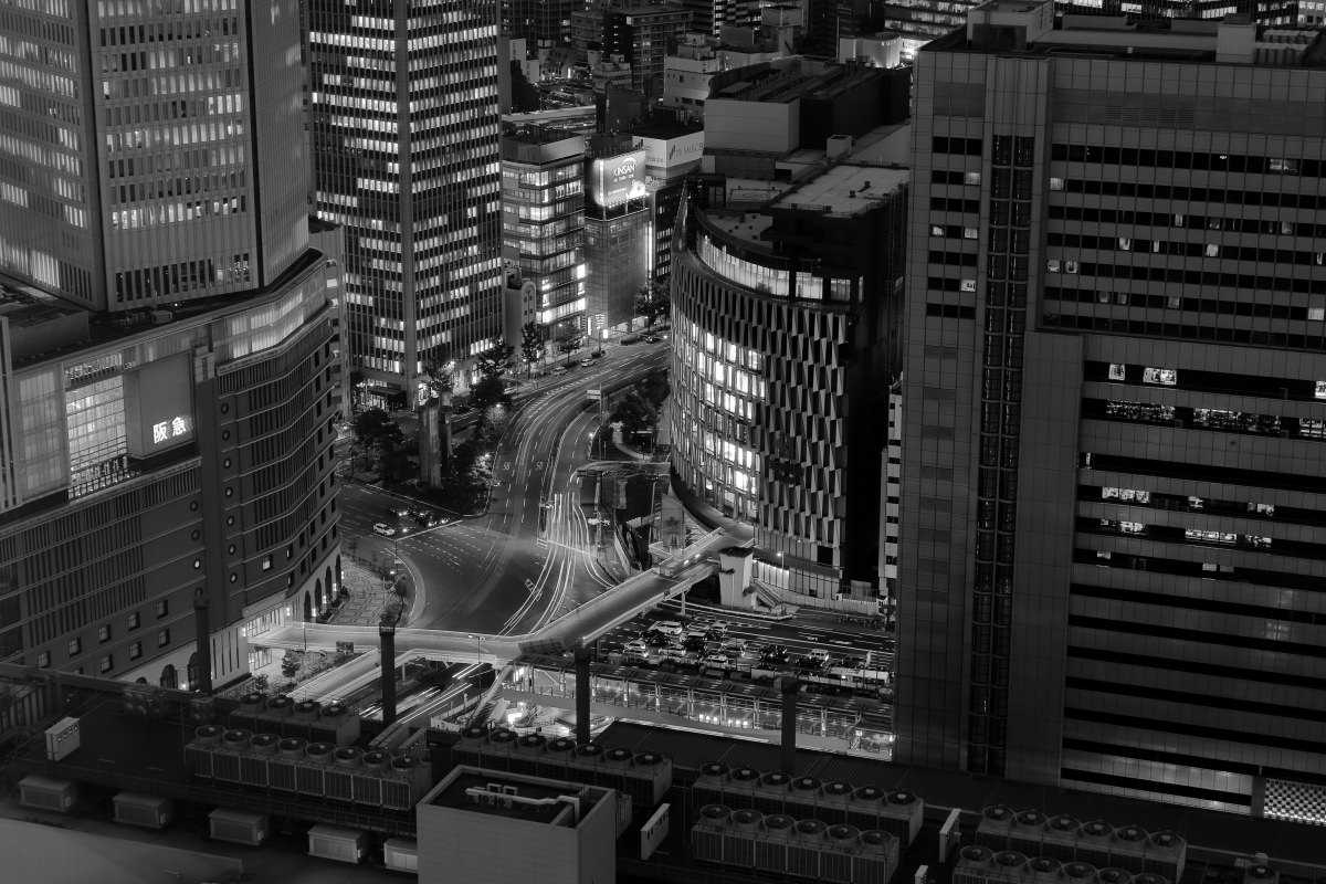 ヤフー大阪グランフロントオフィスからの夜景