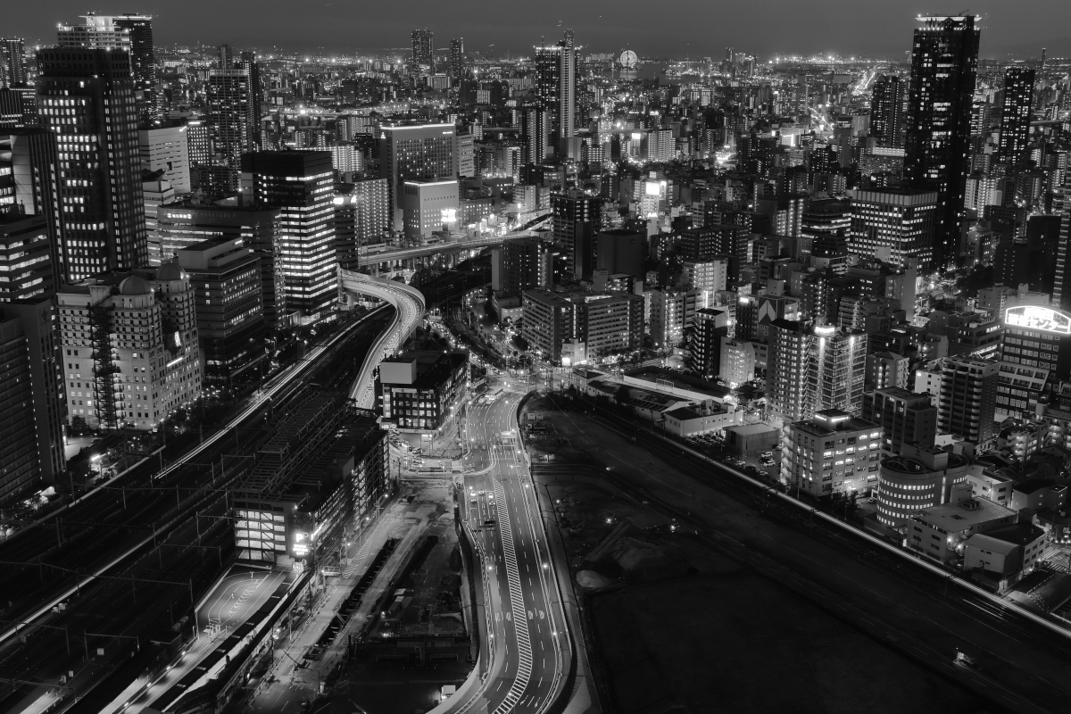 ヤフー大阪グランフロントオフィスからの夜景