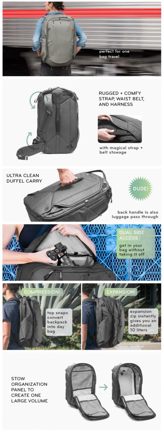 travel backpack 45l トラベルバックパック45L 機能・特徴