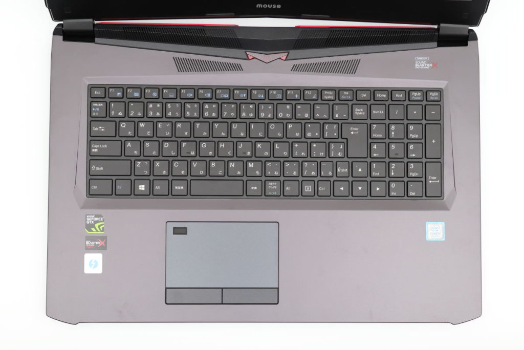 DAIV-NG7510のキーボードとトラックパッド