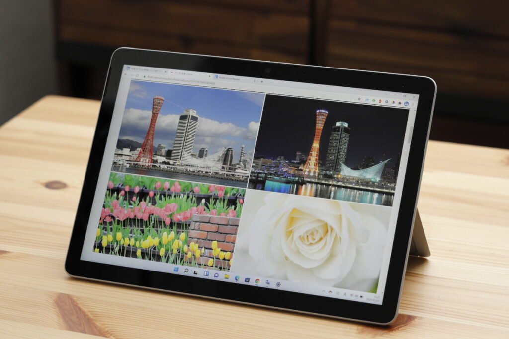 Surface Go 3のディスプレイは発色がきれいで色域も広い