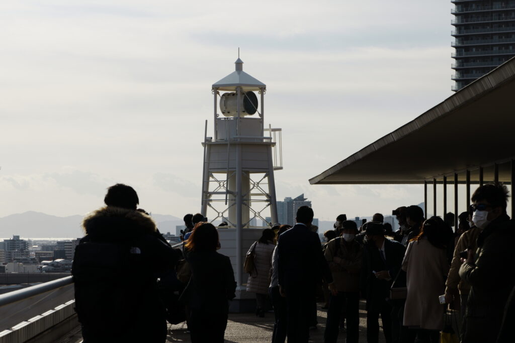 神戸メリケンパークオリエンタルホテル灯台　2022年1月17日特別公開