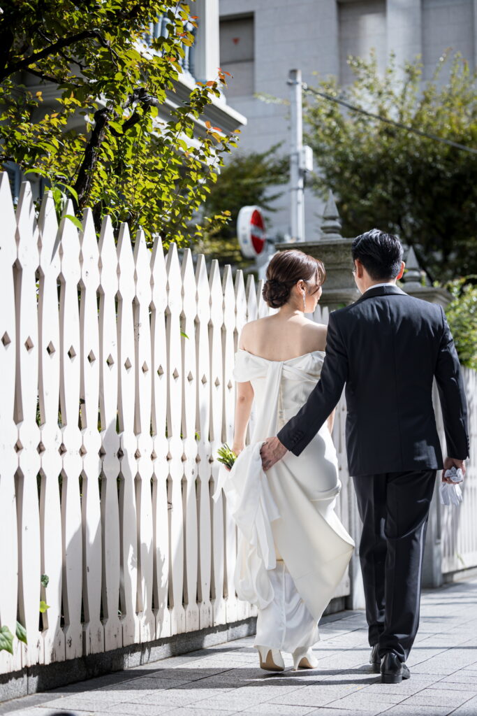 オリエンタルホテル神戸周辺旧居留地にて　結婚式の当日前撮り