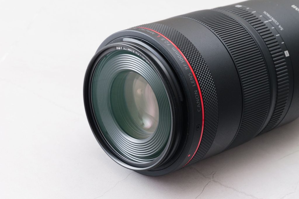 Ultimate HD Protection Filterを装着したキヤノン RF100mm F2.8 L MACRO IS USM