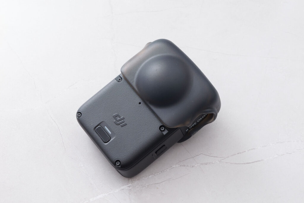 シリコンレンズキャップをかぶせたOsmo 360 II