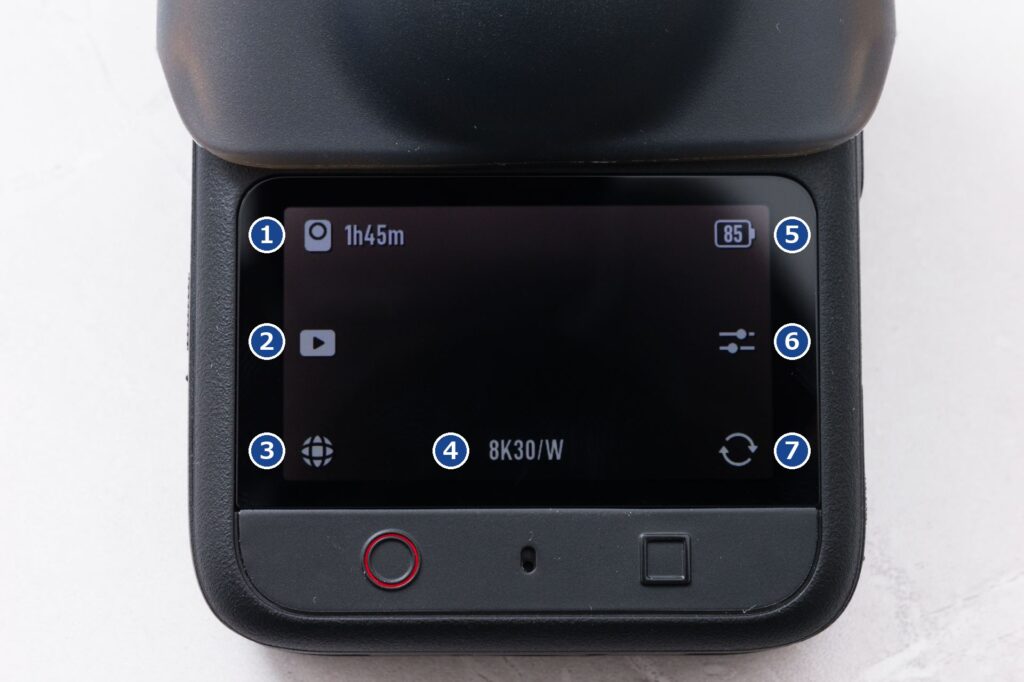 Osmo 360 IIのライブビュー画面
